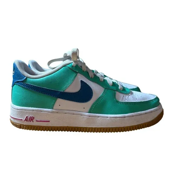 Nike Air Force 1 LV8 AP Kids Size 5.5Y in Spring Green/White/Green Abyss