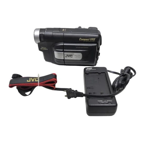 JVC GR-AXM210U VHS-C Compact Camcorder Video Camera w/ Charger & New Battery!