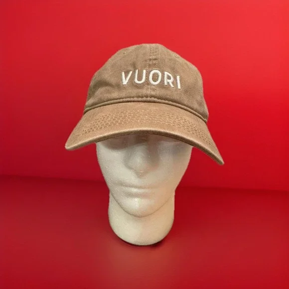 Vuori Unisex Dad Ball Cap‎ Hat Camel One Size Adjustable V8027 Logo