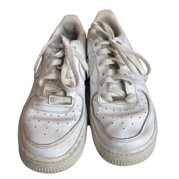 Kids White Nike‎ Air Force 1 Low Casual Sneakers Shoes Size 6.5Y