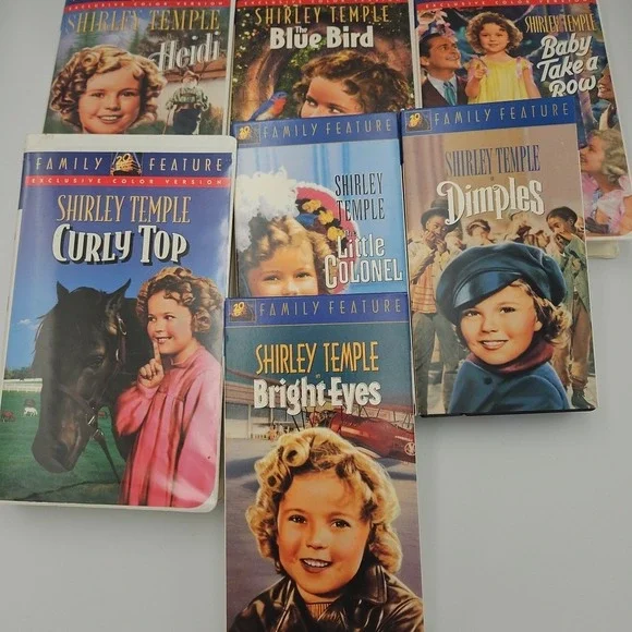 Lot‎ (7) Shirley Temple VHS Tapes See Description