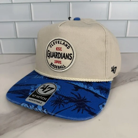 Cleveland Guardians Hat Cap Snap Back Mens One Size Blue Baseball 47 Hitch NWOT‎