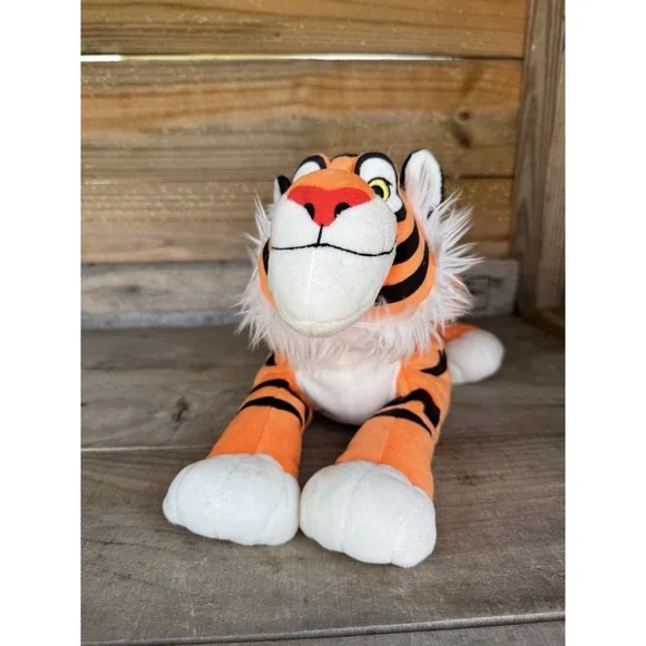Disney Store‎ Aladdin Jasmine's Tiger RAJAH Laying Down Plush Stuffed Animal 14