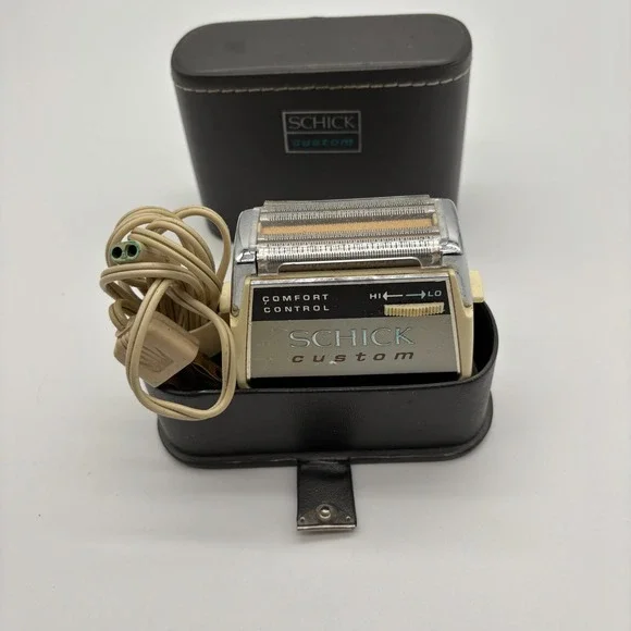 Vintage‎ Schick Custom Electric Shaver Comfort Control with Case Cord