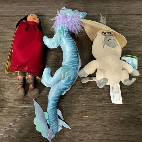 Disney Raya Last Dragon Plush‎ Lot of 3 Figures Stuffed Animal