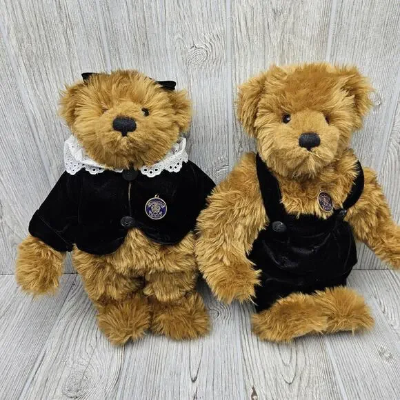 Vintage Knickerbocker Bear Co Teddy Bear Pair New Generation Collection 1995 Tag