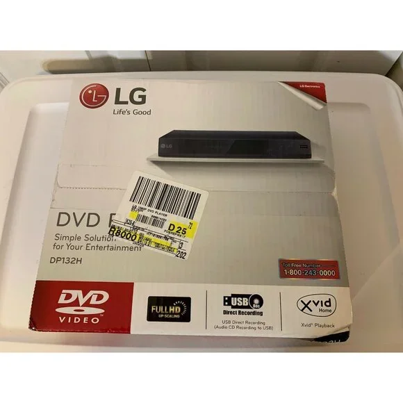 New LG DVD Player DP132H HDMI Full HD Up-Scaling USB Direct‎ Recording