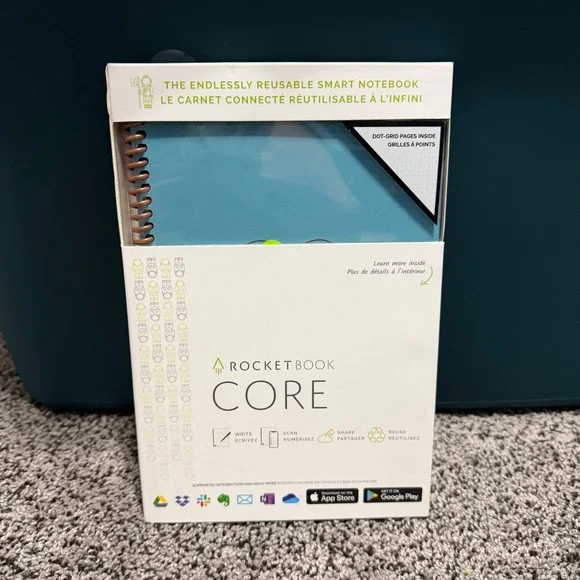 Rocketbook Core Reusable Smart Notebook Dot Grid Cloud Connected Notebook NIB
