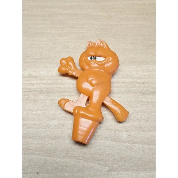 Vintage Garfield the Cat Pencil Topper 1978 Character Toy 2.5‎ inch Cute! Moves!