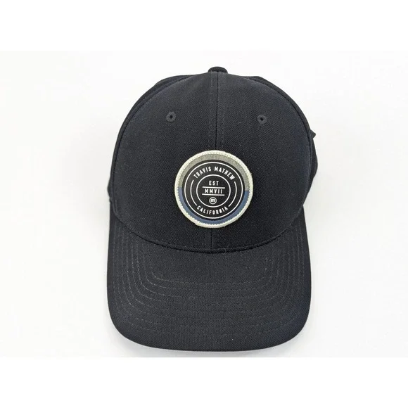 Travis Mathew California Logo Hat Black Snapback Cap Golf‎