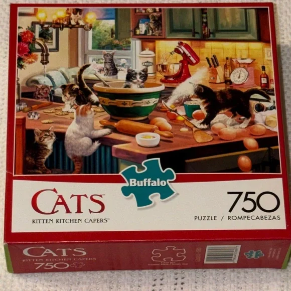 Buffalo David Bitton Cats Puzzle - Vibrant Kitchen Scene NEW Sealed