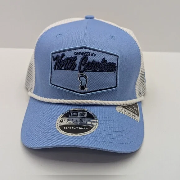 New Era UNC‎ Tar Heels North Carolina 9SEVENTY Snap Back Trucker Hat Blue White