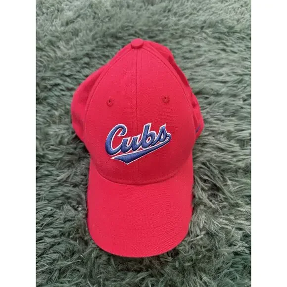 Nike Chicago Cubs Red One Size Fits Most Swoosh Flex Baseball Cap Hat MLB
