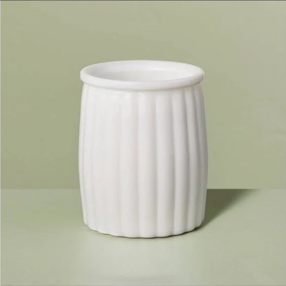 Ribbed Milk Glass Bathroom Tumbler White-Hearth & Hand with Magnolia