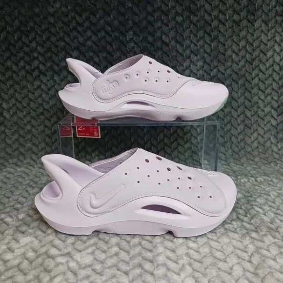 Nike Aqua Swoosh GS little Kids' Sandals Clogs Lavender Purple FV6363 500 Sz 2Y
