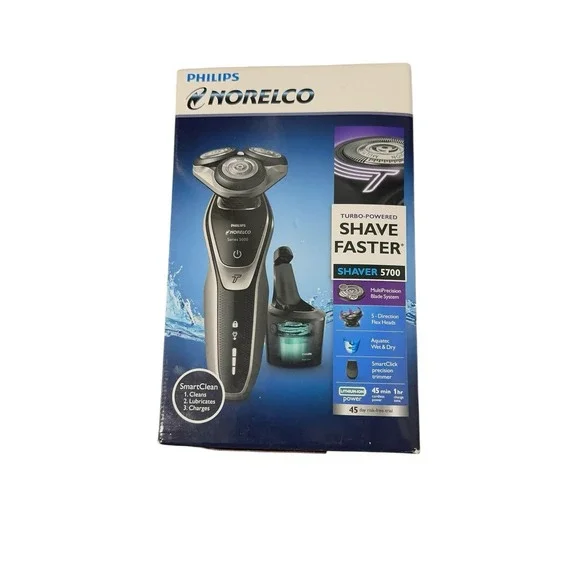 PHILLIPS NORELCO MENS TURBO POWERED ELECTRIC SHAVER‎ 5700 MULTI PRECISION BLADES