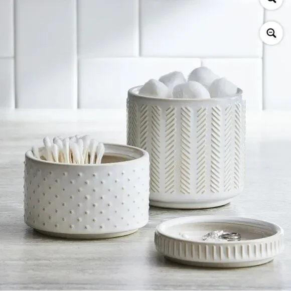 Better Homes and Gardens Elegant White Ceramic Bathroom Set