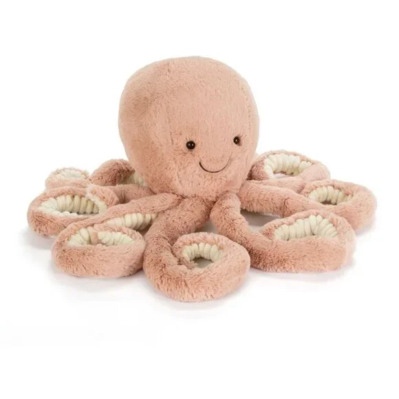 Jellycat Odell Octopus Pink Plush Stuffed Animal Large