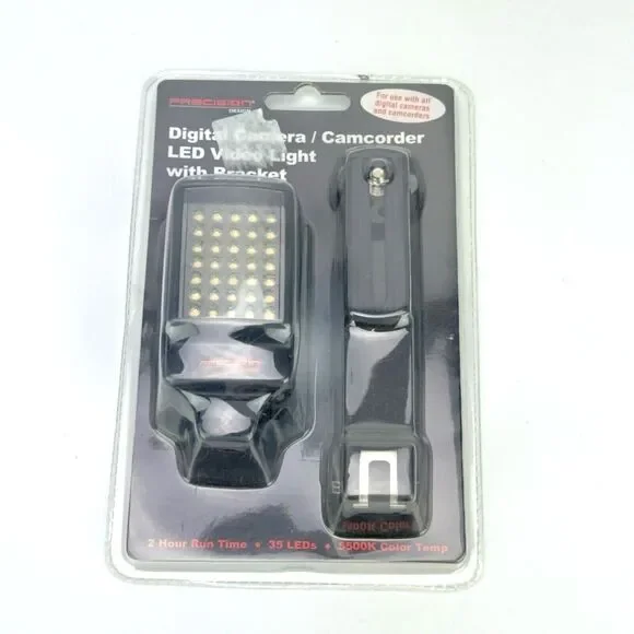 Precision Design Digital Camera Camcorder LED Video Light with Bracket BRAND NEW