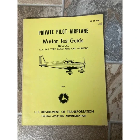 1977 Private Pilot Airplane Written Test Guide FAA Commercial Flight Study Book