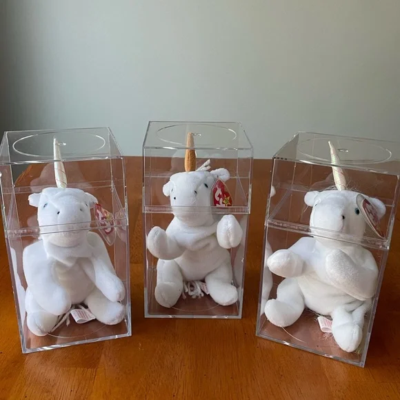TY Beanie Babies Mystic the Unicorn – Set of 3 Vintage with Tag Errors