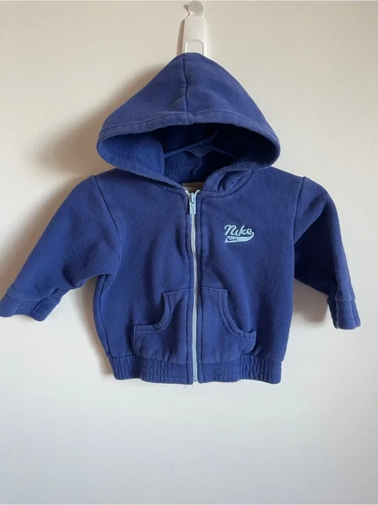 Nike Kids Blue Hooded Zip Sweatshirt 6-9M