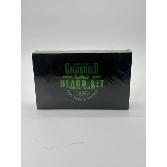 Goldworld Beard Healthy Hair Growth Care Grooming Kit‎ Gift Set For Men