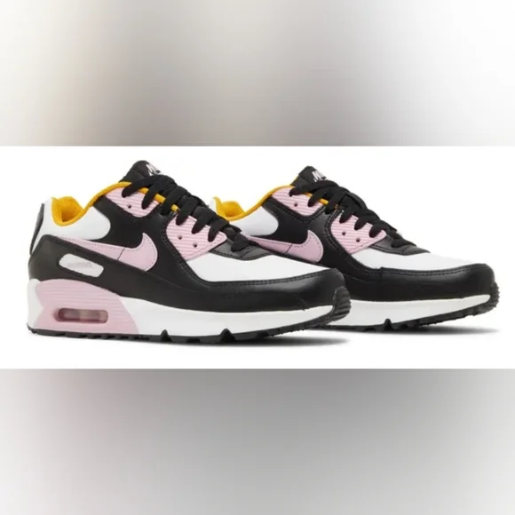 Nike Air Max 90 Leather GS 'Black Light Arctic Pink' Sneakers Size 4.5 MSRP $100