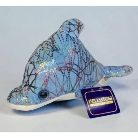 Kellytoy Blue Dolphin Plush 8