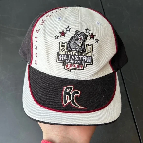 Sacramento Triple A All Star Game 2006 Baseball Cap Hat Black White Red BC Logo