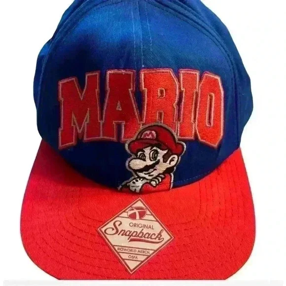 Nintendo Super Mario Bros Snapback Hat Unisex Adjustable Cap