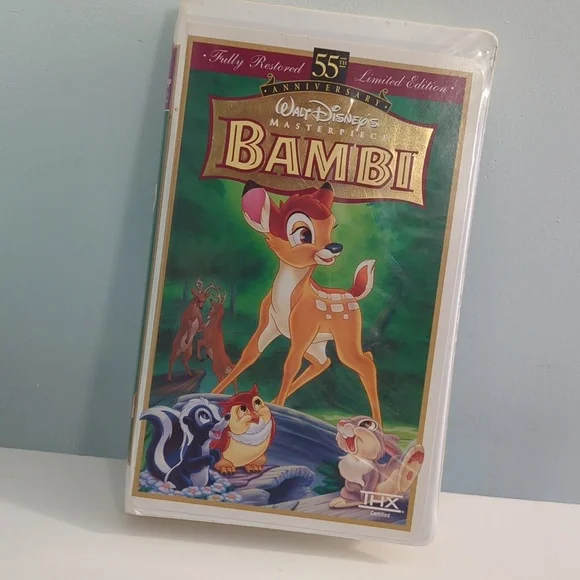 𝅺Walt Disney's Bambi Fully Restored 55th Limited Edition VHS tape