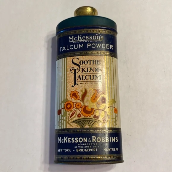 Vtg McKesson’s Talcum Powder 1930