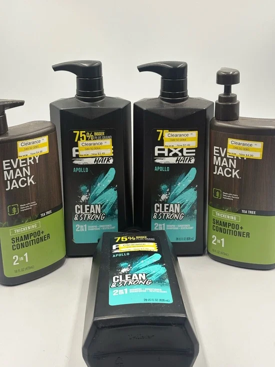 Axe & Every Man Jack Shampoo 2-in-1 Lot