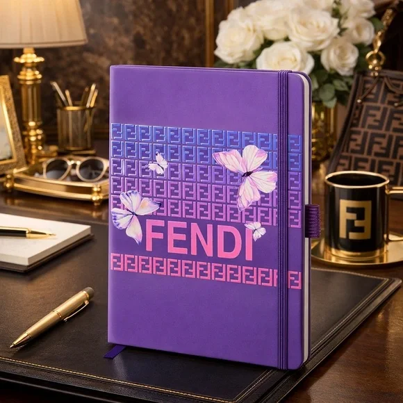 Purple Notebook with Floral Design