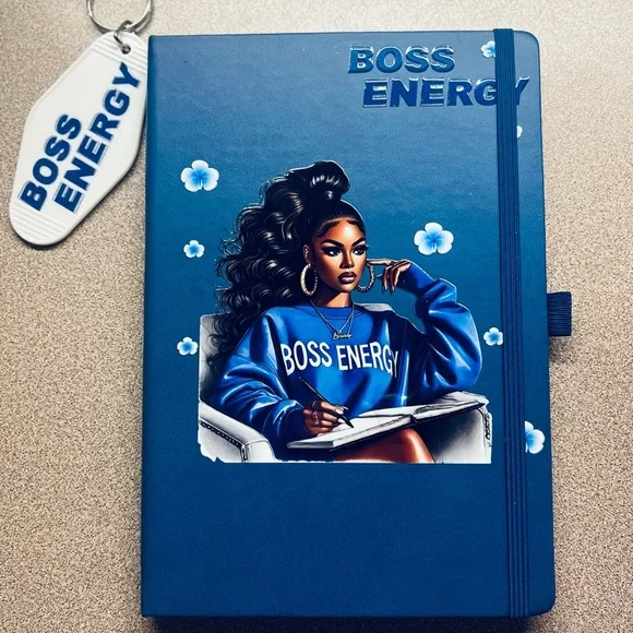 Boss Energy Blue Notebook with Keychain