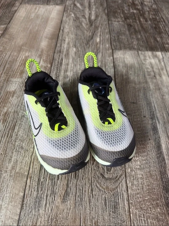 🌟Nike Air Max 🌟2090 Kids' Lightweight Mesh Sneakers - White & Neon Yellow, 9c