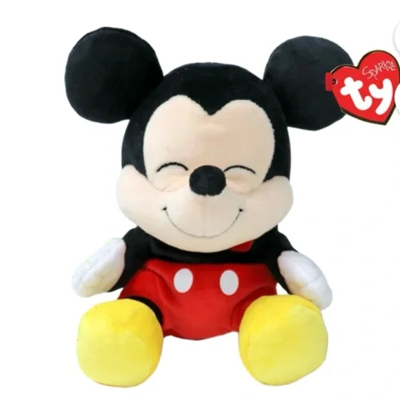 Ty Disney Mickey Mouse Plush - Black, Red, Yellow