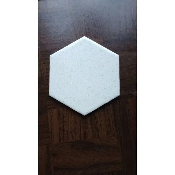 Vintage octagonal tile, beige with speckles. Set of 12.made in the USA