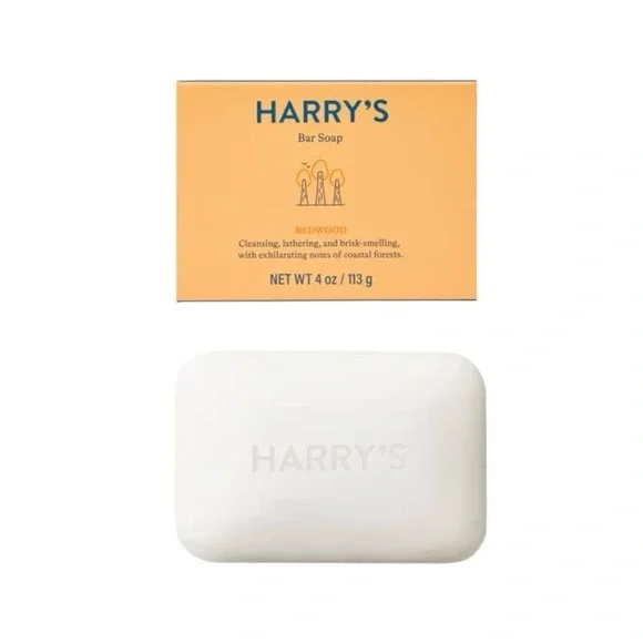 Harry's Men's Bar Soap, Redwood Scent Soap for Men - Set of 2