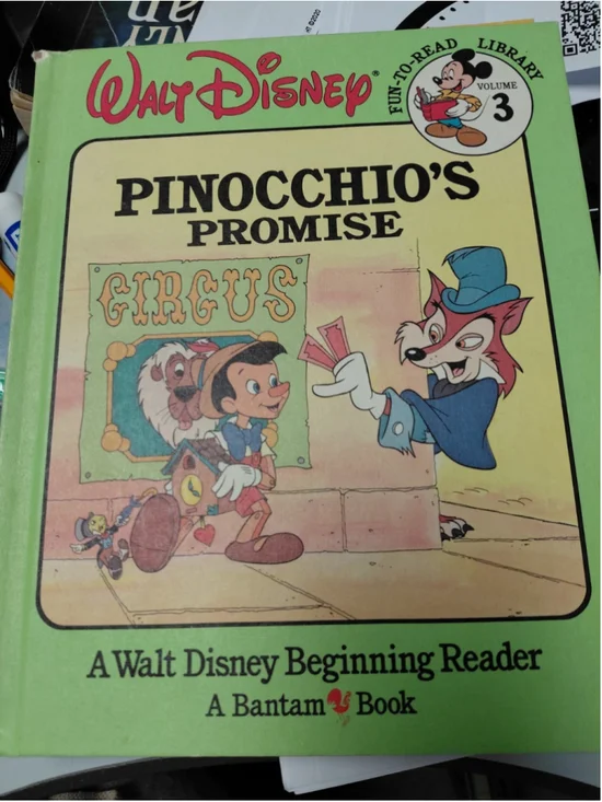 Pinocchio's Promise, Walt Disney Fun-To-Read Library, Volume 3, 1986 HC
