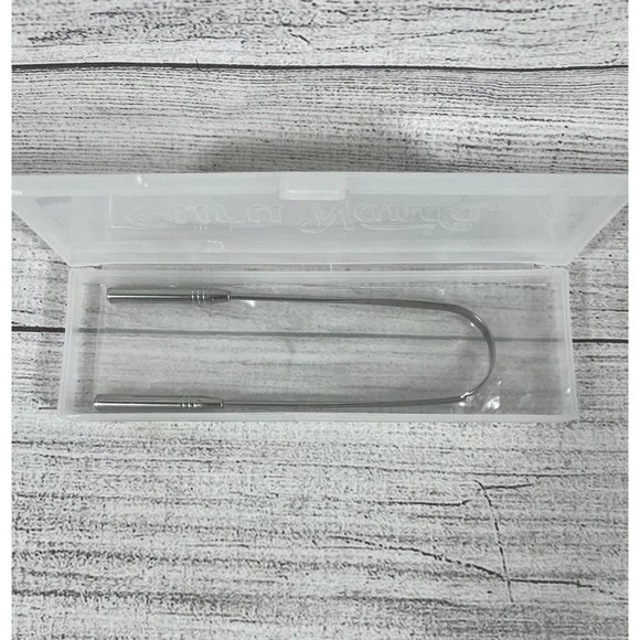 NWT GuruNanda Tongue Scraper Stainless Steel Oral Care Cleaner Case