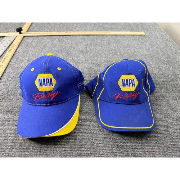 NAPA Racing Michael Waltrip 55 Ron Capps Mens Adjustable Blue Yellow Hats Caps
