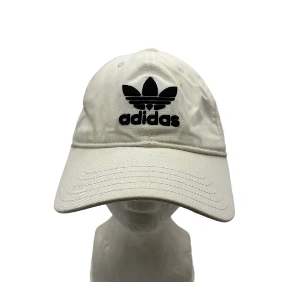 Adidas Originals Trefoil White Dad Hat Baseball Cap OSFM Adjustable BR9720