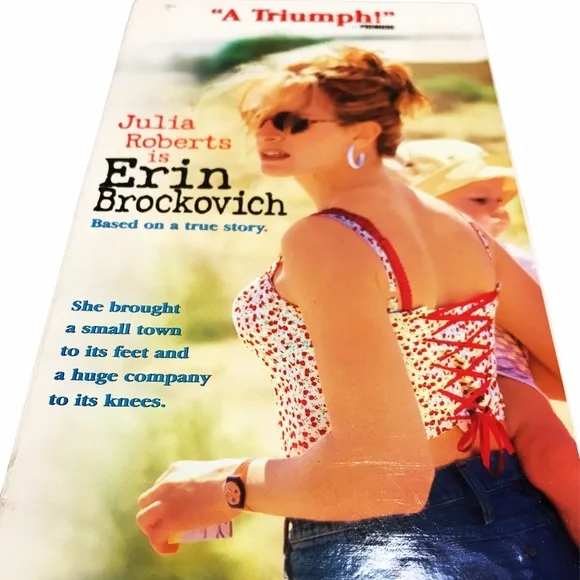 VTG Erin Brockovich VHS 2000 UNTESTED