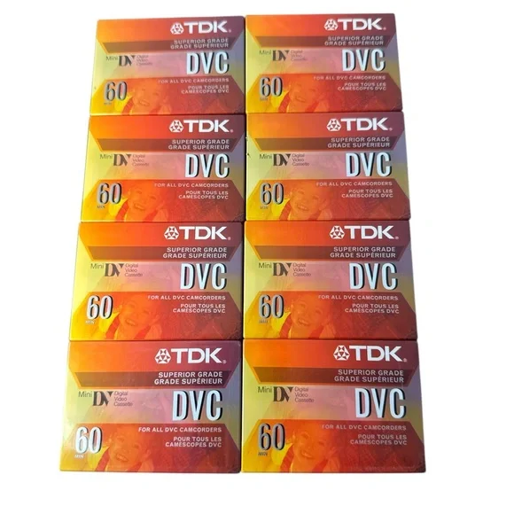 Lot of 8 TDK - Mini DVC 60 Digital Video Cassette Tapes