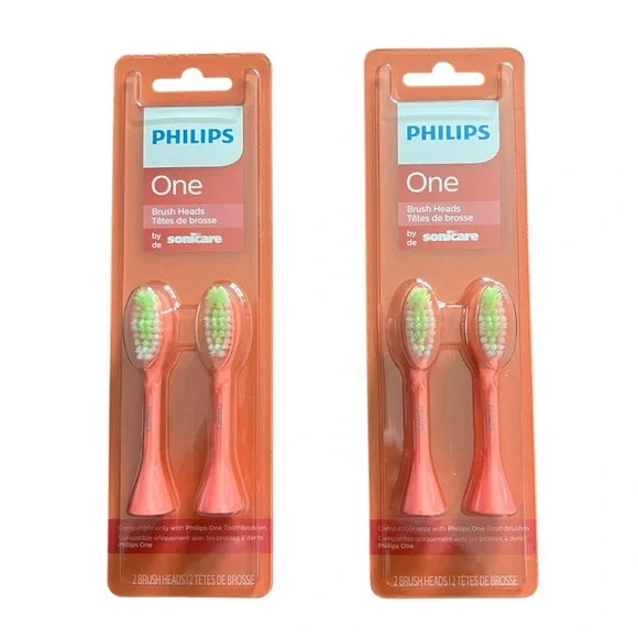 Philips One by Sonicare Miami Coral Replacement‎ Brush Heads NEW