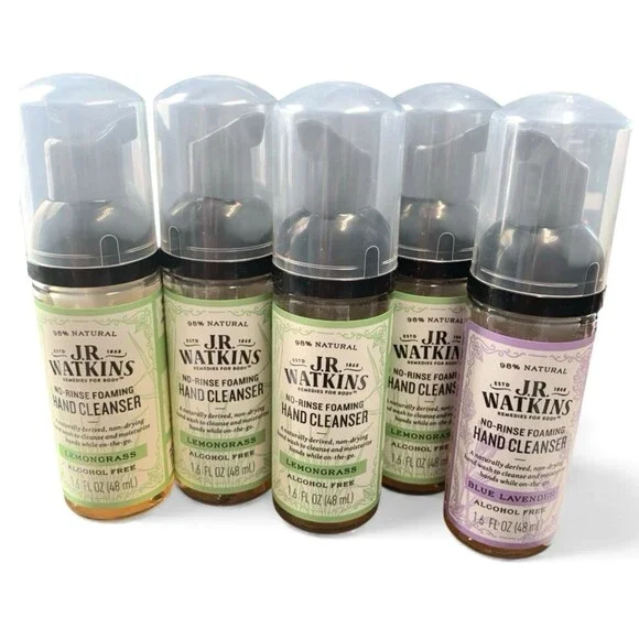J.R. Watkins No-Rinse Foaming Hand Cleanser Lemongrass & Lavender New Old Stock