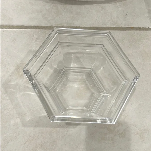 Tiffany Hexagonal Clear Glass Tumbler
