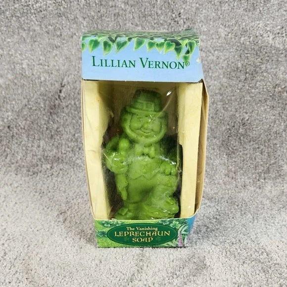 Lillian Vernon Leprechaun Soap Green Vanishing Triple-Milled Scotland 5.3oz